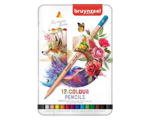 Bruynzeel Expression kleurpotloden in blik 12 stuks