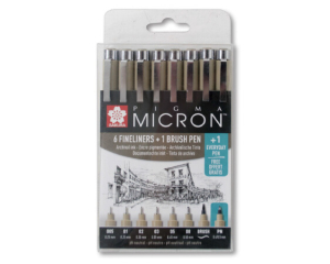 Pigma Micron etui zwart