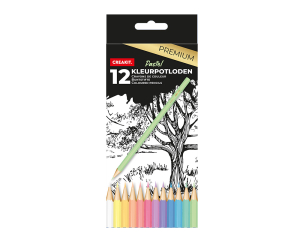 Kleurpotloden pastel 12 stuks PREMIUM
