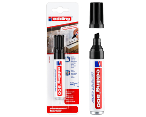 Edding 500 zwart 2-7mm blokpunt op blister