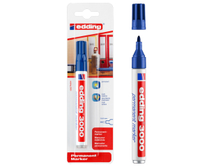 Edding 3000 blauw 1.5-3mm ronde punt op blister