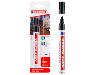 Edding 3300 zwart 1-5mm blokpunt op blister