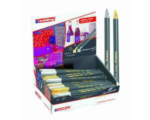 Edding 1200 display metallic goud/zilver