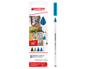 Edding 4600 Textielstift cool 5 stuks 1mm