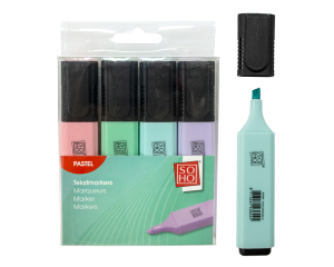 Tekstmarkers set SOHO Pastel