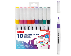 Textielmarkers 10 stuks ALLROUND