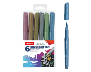 Brushstiften metallic 6 stuks ALLROUND