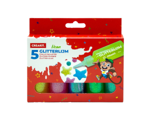Glitterlijm in tube 5 stuks KIDS