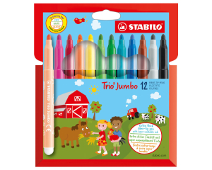 Stabilo Trio Jumbo viltstiften 12 stuks