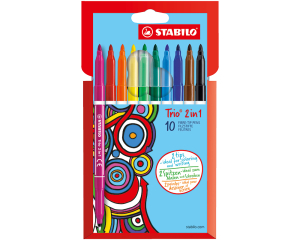 Stabilo Trio 2 in 1 viltstiften 10 stuks
