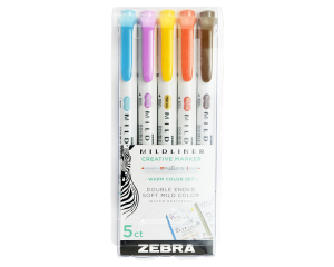 Highlighter-Mildliner Deepwarm 5 stuks Zebra