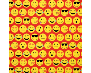 Toonbankrol Emoticon Red 150mx50cm