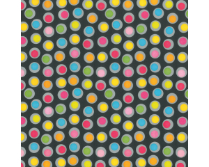 Toonbankrol Dots op zwart 200mx50cm