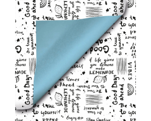 Toonbankrol Tekst Wit 2-zijdig 200mx50cm