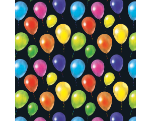 Toonbankrol Balloons Zwart 200mx50cm