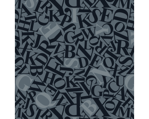 Toonbankrol Letters Zwart 200mx30cm