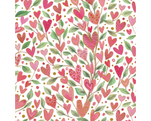 Toonbankrol Hartjes aan tak 150mx30cm