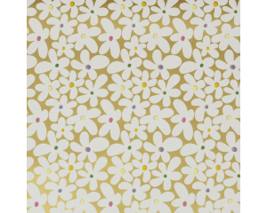 Toonbankrol Bloemen in goud 150mx50cm