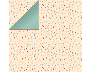 Toonbankrol Confetti peach 2-zijdig 200mx50cm