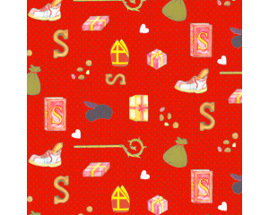 Tb.rol Sint Rood stipjes 200mx30cm