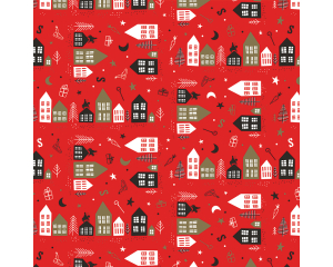 Toonbankrol Sint Huisjes Rood 250mx50cm