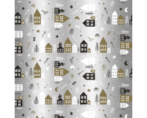 Toonbankrol Sint Huisjes Zilver 250mx50cm