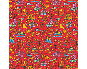Tb.rol Sint Doodle rood 200x50cm