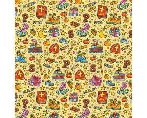 Tb.rol Sint Doodle geel 200x50cm