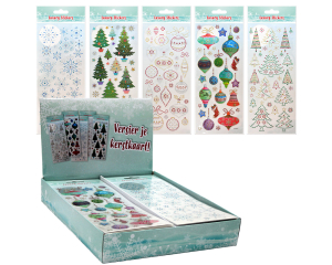 Stickers Kerst Glitter in display