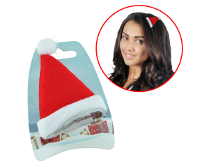 Haarclip Kerstmuts 8cm