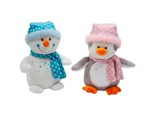 Pluche Sneeuwpop/Pinguin 26cm