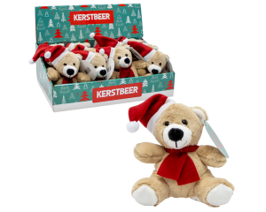 Kerstbeer met Kerstmuts 12cm