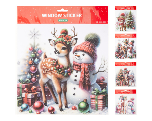 Raamsticker Kerst 30X30cm