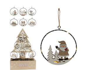 Hangdeco Kerst 10cm incl. LED