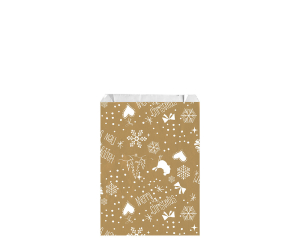 Geschenkzakjes Kerst goud 12x19cm 200 stuks