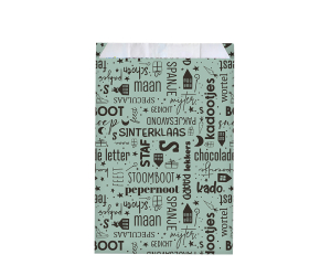 Geschenkzakjes Sint tekst mint 12x19cm