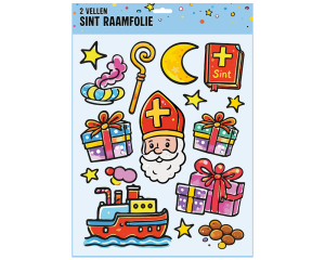 Raamstickers Sint Doodle 2 stuks