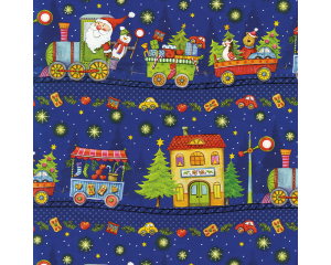 Toonbankrol Kerst Kadotrein  250mx50cm