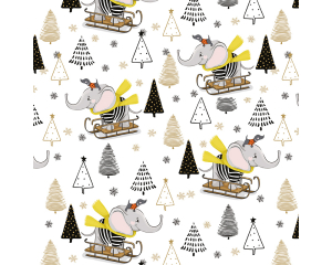 Toonbankrol Kerst Olifant 250mx50cm