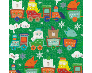 Toonbankrol Kerst Stoomtrein 250mx50cm