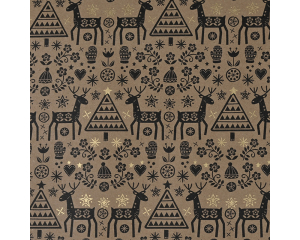 Toonbankrol Kerst 3hk boom zw 150mx30cm