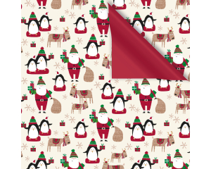 Toonbankrol Kerst Pinguins 2-z  250mx30cm