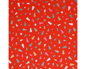 Toonbankrol Kerst Bomen Mix rood 150mx30