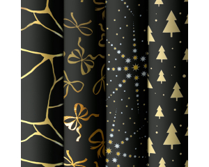 Kerstpapier Dark Elegance 1,5mx70cm