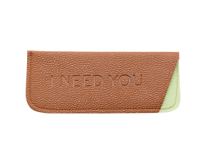 Leesbril etui Skinny bruin/lime