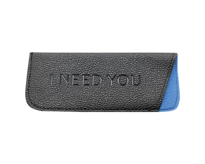 Leesbril etui Skinny zwart/blauw