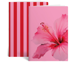 Schrift A4 lijn Pink - set van 2