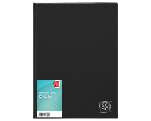 Harde kaft schrift A4 lijn SOHO Black