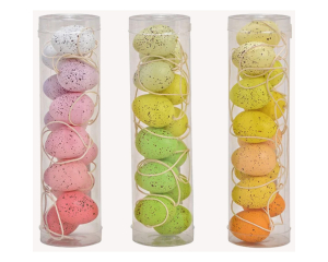 Paaseitjes hangset spikkels 12 stuks