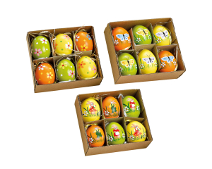 Paaseitjes hangset gedecoreerd 6 stuks